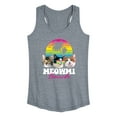 thumbnail image 1 of Instant Message - Meowmi Beach - Cool Cats - Women's Racerback Tank Top, 1 of 6