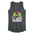 thumbnail image 1 of Instant Message - Meowmi Beach - Cool Cats - Women's Racerback Tank Top, 1 of 6