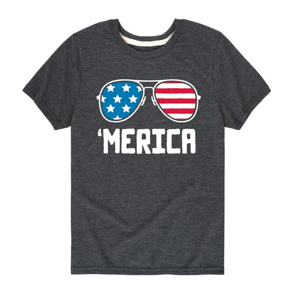 Instant Message - Merica Aviator Glasses - Toddler Short Sleeve Tee