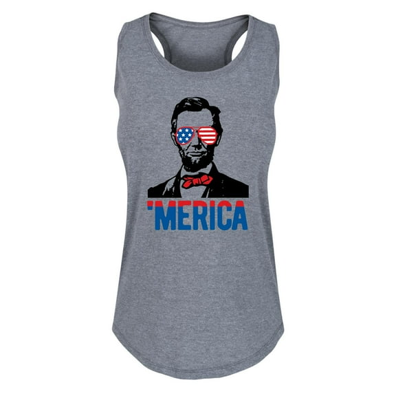 Instant Message - Merica Lincoln - Women's Racerback Tank