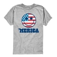 thumbnail image 1 of Instant Message - Merica Smile Face - Toddler & Youth Short Sleeve Graphic T-Shirt, 1 of 6