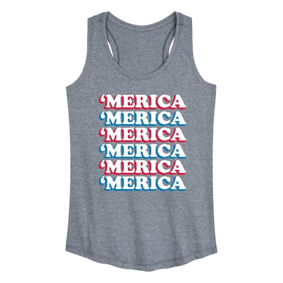Instant Message - 'Merica Stacked Graphic Racerback Tank