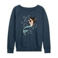 thumbnail image 1 of Instant Message - Mermaid Holding Bubbles - Women's Lightweight French Terry Long Sleeve Shirt, 1 of 6