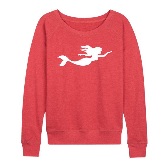 Instant Message - Mermaid Silhouette - Women's Lightweight French Terry Pullover