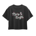 thumbnail image 1 of Instant Message - Merry And Bright Lights - Youth Girl Short Sleeve Boxy Tee, 1 of 5