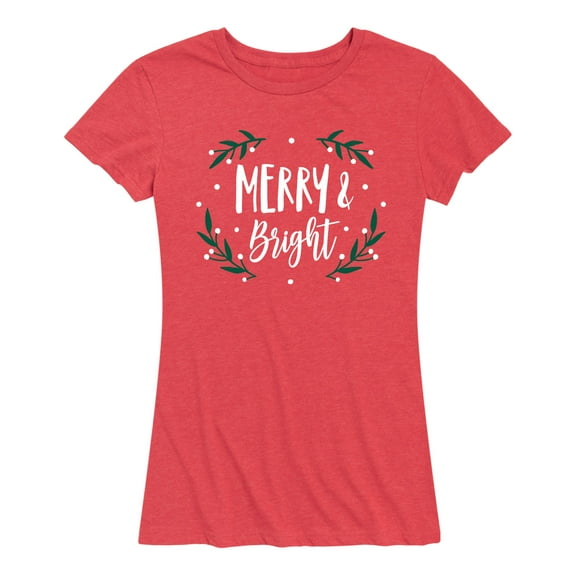 Instant Message - Merry And Bright - Women's Short Sleeve Graphic T-Shirt