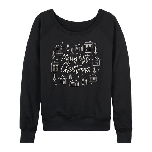 Instant Message - Merry Little Christmas - Women's French Terry Long Sleeve Pullover