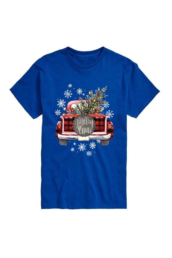 - Merry X-mas Truck - Men's Short Sleeve Graphic T-Shirt