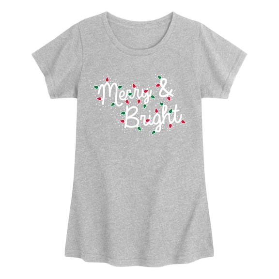 Instant Message - Merry and Bright Lights - Youth Girls Short Sleeve T-shirt