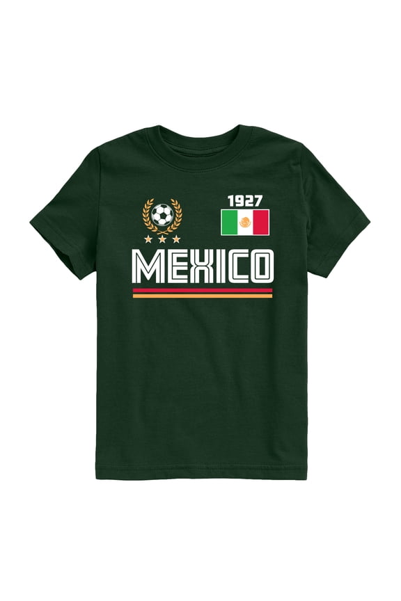 - Mexico Soccer Jersey - Youth Boys Short Sleeve Graphic T-Shirt