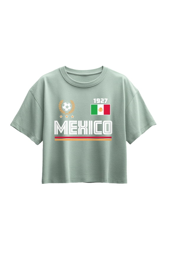 - Mexico Soccer Jersey - Youth Girls Boxy T-Shirt