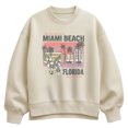 thumbnail image 1 of Instant Message - Miami Beach Florida Oversized Fleece Crew Sweatshirt, 1 of 5