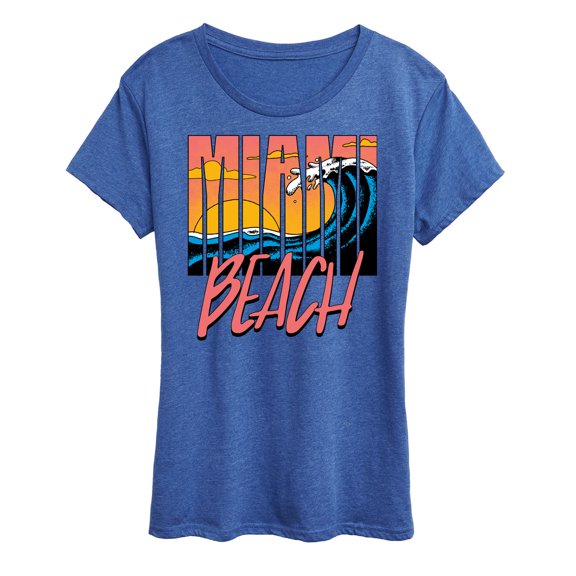 Instant Message - Miami Beach -Women's Short Sleeve Graphic T-Shirt