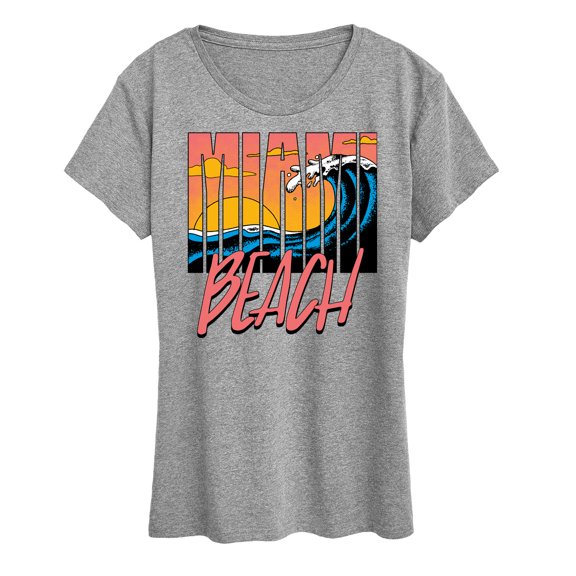 Instant Message - Miami Beach -Women's Short Sleeve Graphic T-Shirt