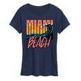 thumbnail image 1 of Instant Message - Miami Beach -Women's Short Sleeve Graphic T-Shirt, 1 of 6