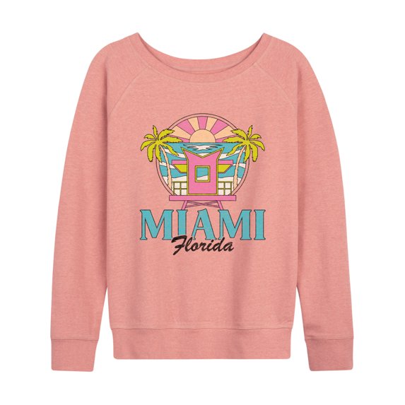 Instant Message - Miami Florida - Women's Lightweight French Terry Pullover
