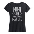 thumbnail image 1 of Instant Message - Mimi Life Is The Best Life Gift for Grandma - Women's Short Sleeve Graphic T-Shirt, 1 of 5