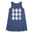 thumbnail image 1 of Instant Message - Mixed Patterned Easter Eggs - Toddler and Youth Girls A-line Dress, 1 of 6
