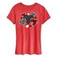 thumbnail image 1 of Instant Message - Mixed Patterned Hearts - Women's Short Sleeve Graphic T-Shirt, 1 of 6