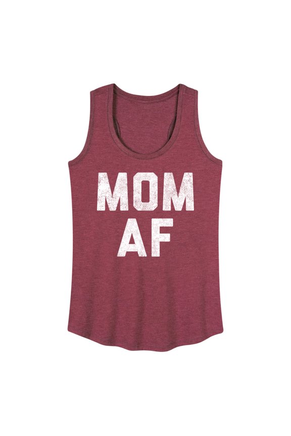 - Mom AF - Women's Racerback Graphic Tank