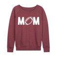 thumbnail image 1 of Instant Message - Mom Football - Women's French Terry Long Sleeve Pullover, 1 of 5