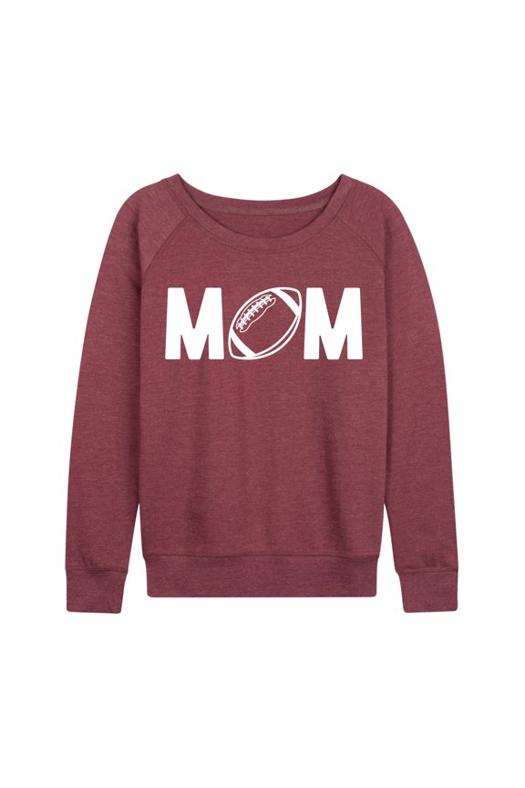 - Mom Football - Women's French Terry Long Sleeve Pullover
