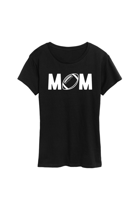 - Mom Football - Women's Short Sleeve Graphic T-shirt