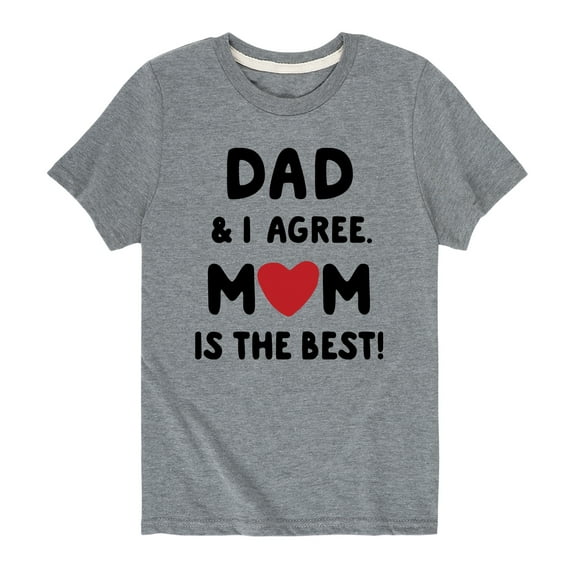 Instant Message - Mom Is The Best - Youth Short Sleeve Tee