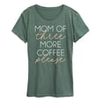 thumbnail image 1 of Instant Message - Mom Of Three More Coffee Please - Women's Short Sleeve Graphic T-Shirt, 1 of 5