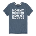 thumbnail image 1 of Instant Message - Mom Repeat  - Youth Short Sleeve Tee, 1 of 5