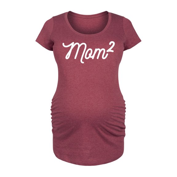 Instant Message - Mom To The 2nd Power - Maternity Scoop Neck Tee