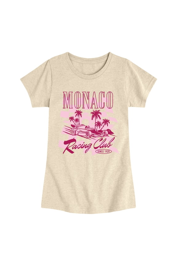 - Monaco Racing Club - Youth Girls Fitted Short Sleeve T-Shirt