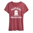 thumbnail image 1 of Instant Message - Monday Mourning - Women's Short Sleeve Graphic T-Shirt, 1 of 6