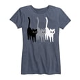 thumbnail image 1 of Instant Message - Monochrome Cats - Women's Short Sleeve Graphic T-shirt, 1 of 5