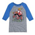 thumbnail image 1 of Instant Message - Monster Tractor - Toddler & Youth Raglan Graphic T-Shirt, 1 of 5