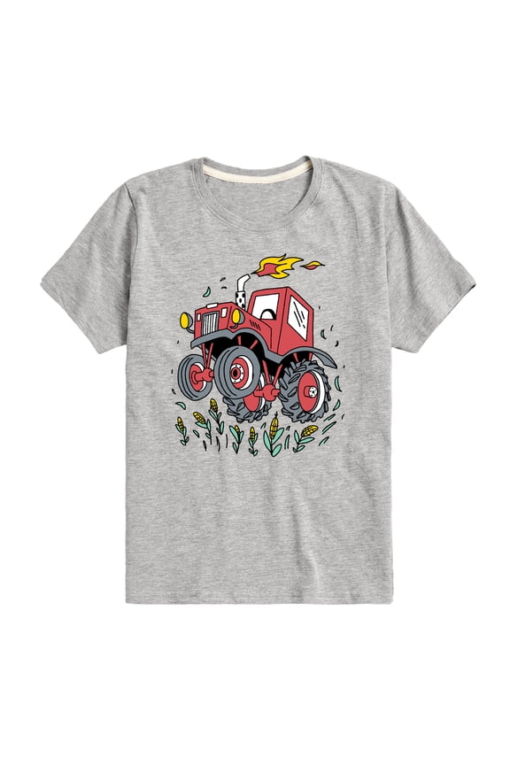 - Monster Tractor Short Sleeve Graphic T-Shirt