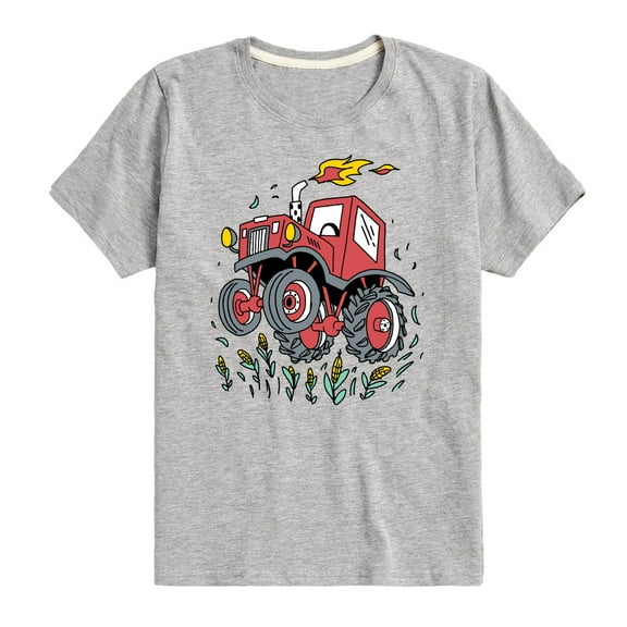 Instant Message - Monster Tractor - Toddler & Youth Short Sleeve Graphic T-Shirt