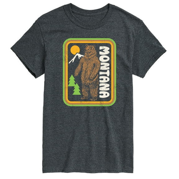 Instant Message - Montana Bear Badge  - Men's Short Sleeve Graphic T-Shirt
