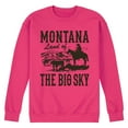 thumbnail image 1 of Instant Message - Montana Land Of Big Sky - Men's Crew Neck Fleece Pullover, 1 of 5