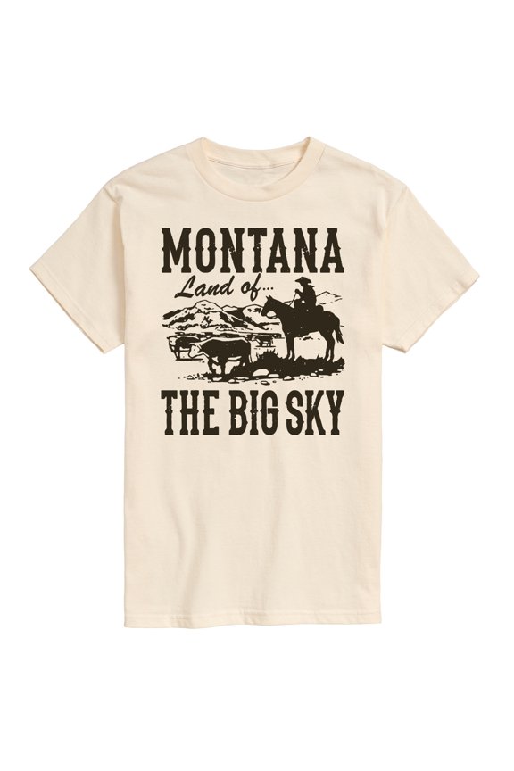 - Montana Land Of Big Sky - Men's Short Sleeve Graphic T-Shirt