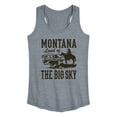 thumbnail image 1 of Instant Message - Montana Land Of Big Sky - Women's Racerback Tank Top, 1 of 6