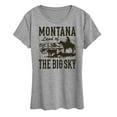 thumbnail image 1 of Instant Message - Montana Land Of Big Sky -Women's Short Sleeve Graphic T-Shirt, 1 of 6