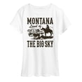 thumbnail image 1 of Instant Message - Montana Land Of Big Sky -Women's Short Sleeve Graphic T-Shirt, 1 of 6