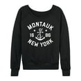 thumbnail image 1 of Instant Message - Montauk New York - Women's Lightweight French Terry Long Sleeve Shirt, 1 of 6