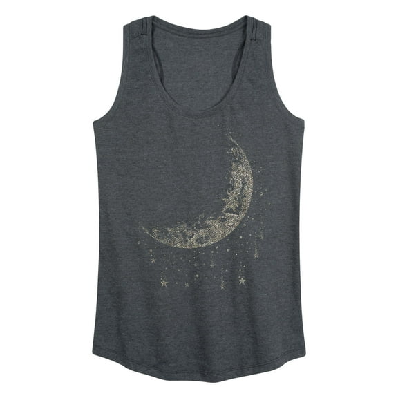 Instant Message - Moon And Falling Stars Metallic - Women's Racerback Tank Top