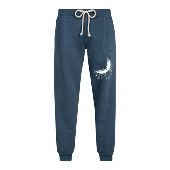 Instant Message - Moon And Falling Stars - Women's French Terry Jogger Pant