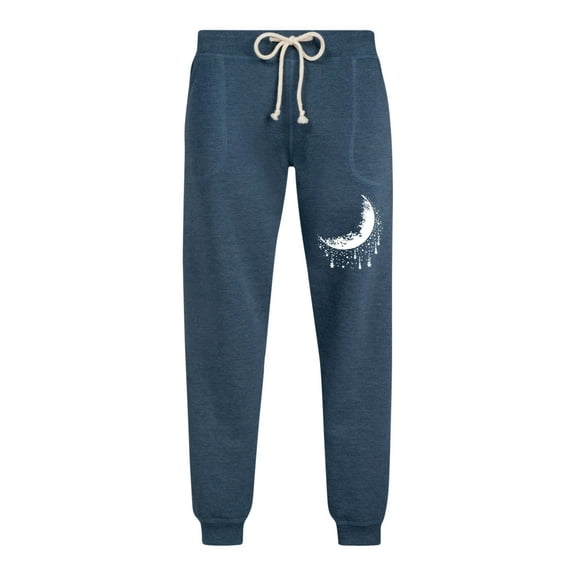 Instant Message - Moon And Falling Stars - Women's French Terry Jogger Pant