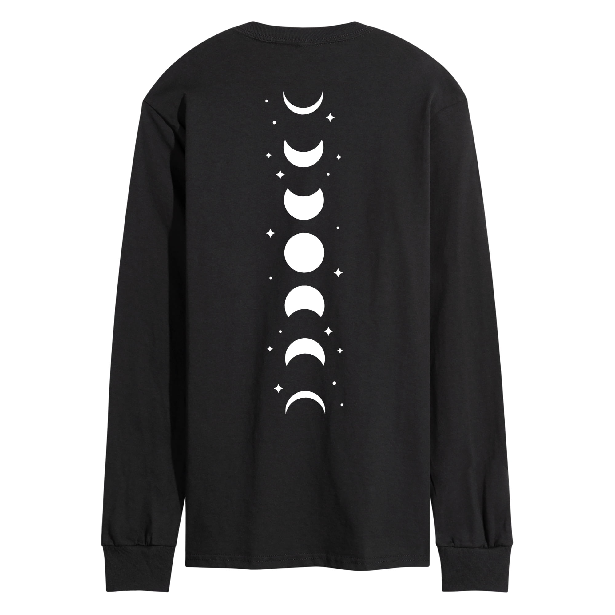 Instant Message - Moon Phases Spine Hit Men's Long Sleeve Graphic T ...