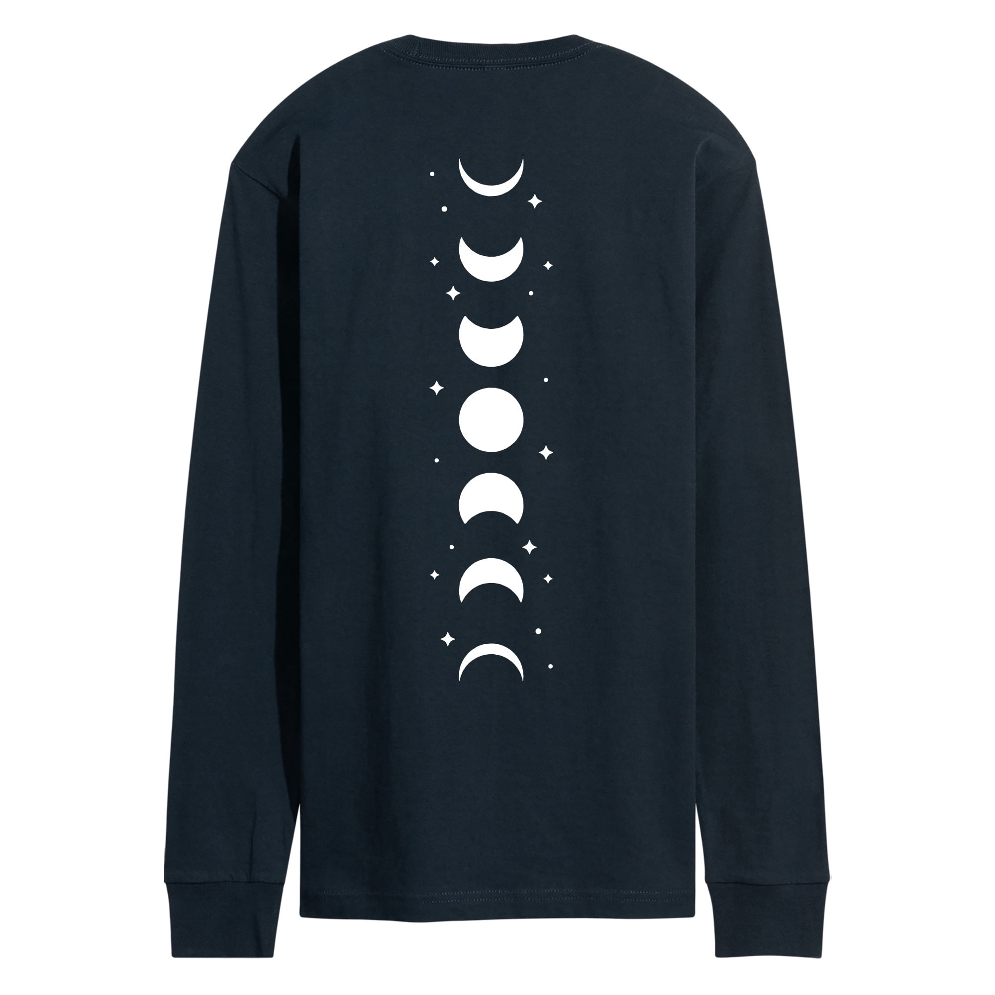 Instant Message - Moon Phases Spine Hit Men's Long Sleeve Graphic T ...