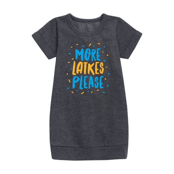 Instant Message - More Latkes Please - Girls Ss Fleece Dress